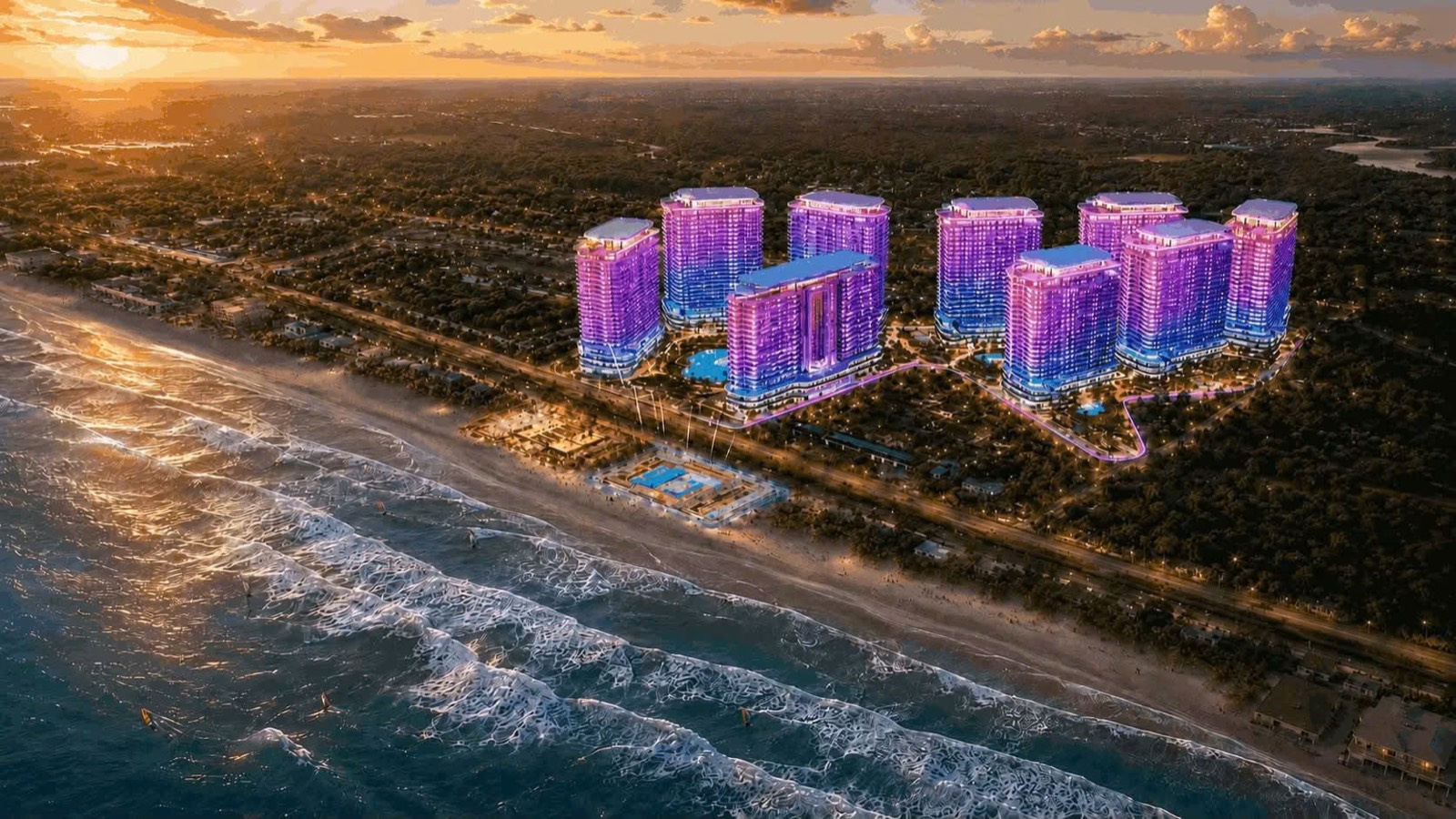 Toàn cảnh Quậy Complex bên bờ biển Phước Hải